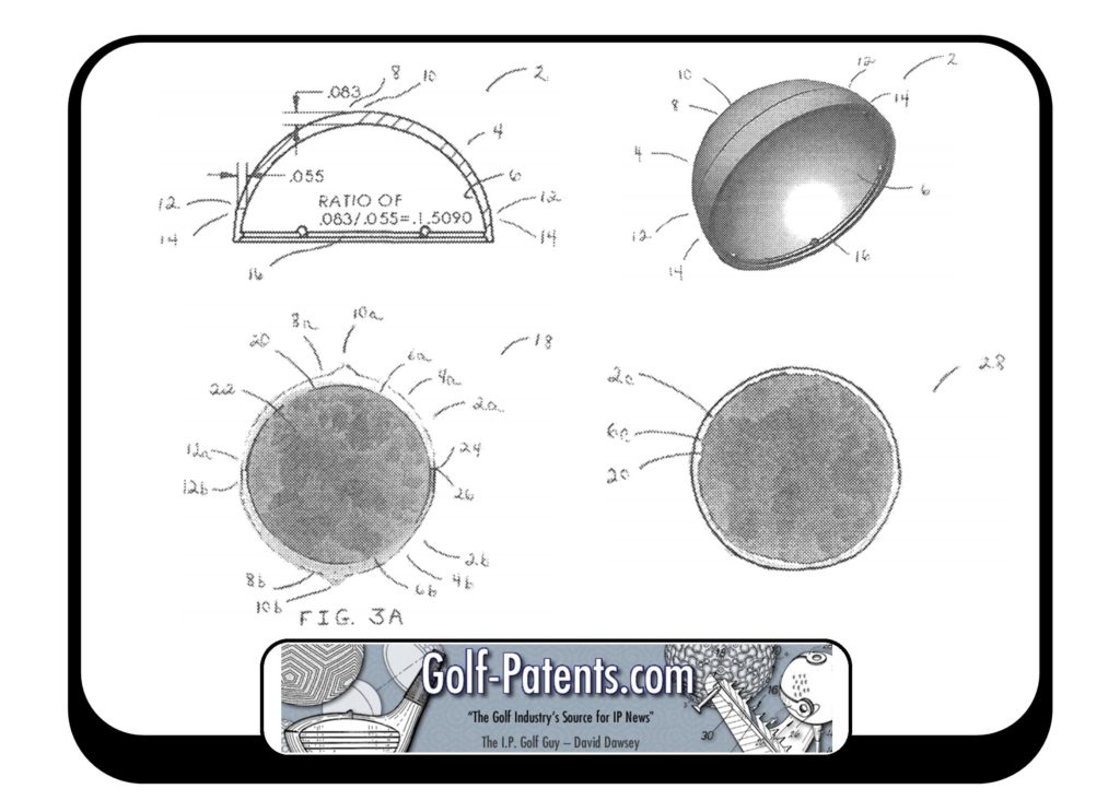 golf ball patent, compression molding patent